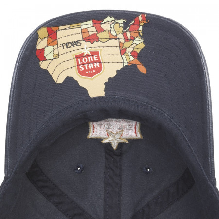 Lone Star Patch Adjustable Navy Blue Strapback Hat